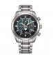 Orologio Radiocontrollato Tsuki-yomi Moon Phase Uomo Citizen Eco Drive titanio verde by1010-81x