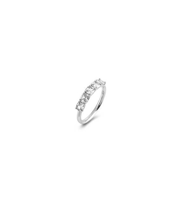 Anello Gioielli Fancy by Brosway in argento 5 zirconi cushion bianco misura 12 fiw25b