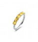 Anello Gioielli Fancy by Brosway in argento 5 zirconi cushion giallo misura 12 fey14b