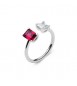 Anello Gioielli Fancy by Brosway in argento zirconi baguette bianco e rosso misura 8 fpr10a