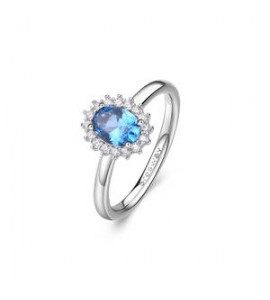 Anello Kate Gioielli Fancy by Brosway in argento zircone ovale blu misura 20 ffb70f