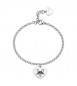 Bracciale Donna Gioielli Sagapò Be My Family in acciaio con Cuore e incisione Cane sby043