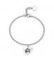 Bracciale Donna Gioielli Sagapò Be My Family in acciaio con Cuore e incisione It\'a a Girl sby040