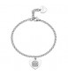 Bracciale Donna Gioielli Sagapò Be My Family in acciaio con Cuore e incisione Sandwich sby046