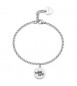 Bracciale Donna Gioielli Sagapò Be My Family in acciaio con Cuore e incisione Wine not sby041