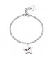 Bracciale Donna Gioielli Sagapò Be My Family in acciaio con Stella e incisione Aereo sby044