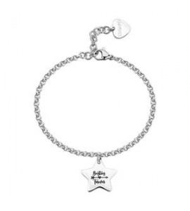 Bracciale Donna Gioielli Sagapò Be My Family in acciaio con Stella e incisione Besties Forever sby032