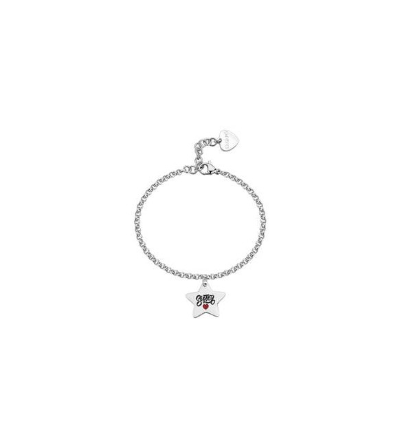 Bracciale Donna Gioielli Sagapò Be My Family in acciaio con Stella e incisione Sister sby035