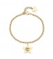 Bracciale Donna Gioielli Sagapò Be My Family in acciaio dorato con Stella e incisione Besties Forever sby033