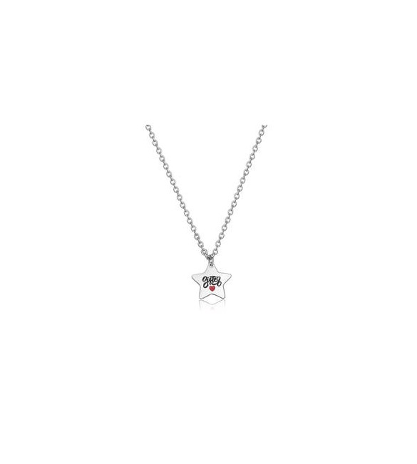 Collana Donna Gioielli Sagapò Be My Family in acciaio con Stella e incisione Sister sby005