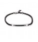 Bracciale Uomo Gioielli Sagapò Proud in acciaio catena pvd gun e cristalli neri spd19