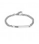 Bracciale Uomo Gioielli Sagapò Proud in acciaio catena e cristalli neri spd23