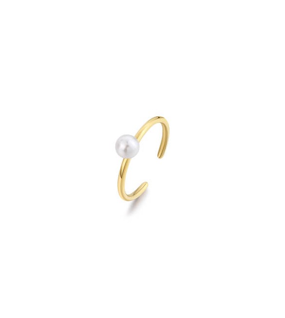 Anello Donna Gioielli S\'agapò Wisdom in acciaio dorato con Perla swi32