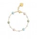 Bracciale Donna Gioielli S\'agapò Wisdom in acciaio dorato con Perle colorate swi18