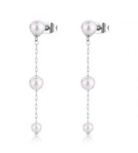 Orecchini Pendenti Donna Gioielli S\'agapò Wisdom in acciaio con Perle swi37