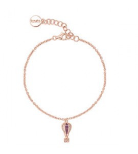 Bracciale Donna Gioielli Rosato Aria in argento rosato con mongolfiera e smalto RZAR14