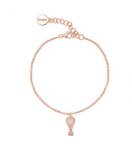 Bracciale Donna Gioielli Rosato Aria in argento rosato con mongolfiera RZAR16