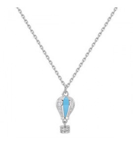 Collana Donna Gioielli Rosato Aria in argento con mongolfiera e smalti RZAR03