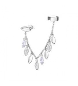 Mono Orecchino Ear Cuff Donna Gioielli Rosato Gaia in argento e cristalli RZGA54