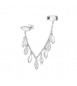 Mono Orecchino Ear Cuff Donna Gioielli Rosato Gaia in argento e cristalli RZGA54
