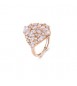 Anello Donna Gioielli Rosato Gemma in argento rosato a rombo con zirconi misura 18 RZGE51D