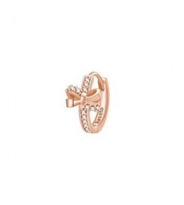 Mono Orecchino cerchietto Gioielli Rosato Allegra in argento rosato fiocco mm 12 RZO063