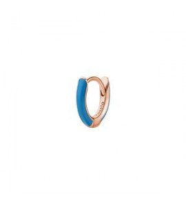 Mono Orecchino cerchietto Gioielli Rosato Allegra in argento rosato smalto blu mm 10 RZAL012