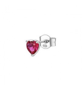 Mono Orecchino Gioielli Fancy by Brosway in argento zircone a cuore rosso fpr91