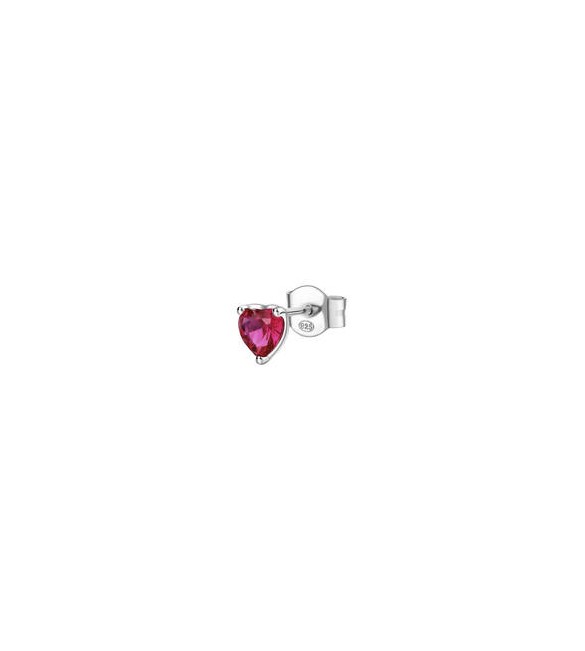 Mono Orecchino Gioielli Fancy by Brosway in argento zircone a cuore rosso fpr91