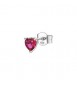 Mono Orecchino Gioielli Fancy by Brosway in argento zircone a cuore rosso fpr91