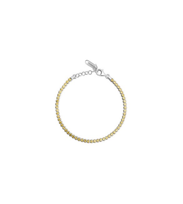 Bracciale Tennis Gioielli Fancy by Brosway in argento zircone giallo fey94