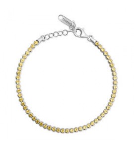 Bracciale Tennis Gioielli Fancy by Brosway in argento zircone giallo fey94