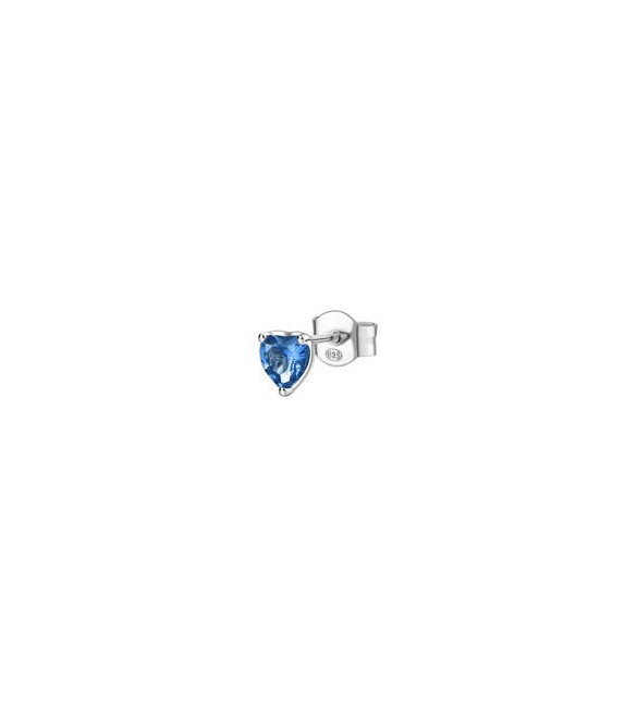 Mono Orecchino Gioielli Fancy by Brosway in argento zircone a cuore blu ffb88