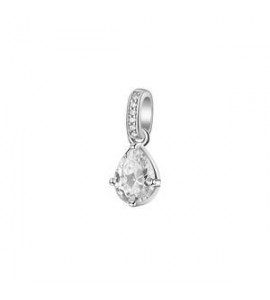 Pendente Gioielli Fancy by Brosway in argento zircone forma cuore goccia bianco fiw30