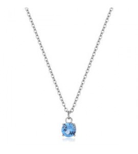 Collana Donna Gioielli Sagapò Dazzly in acciaio con cristallo light sapphire sdz04