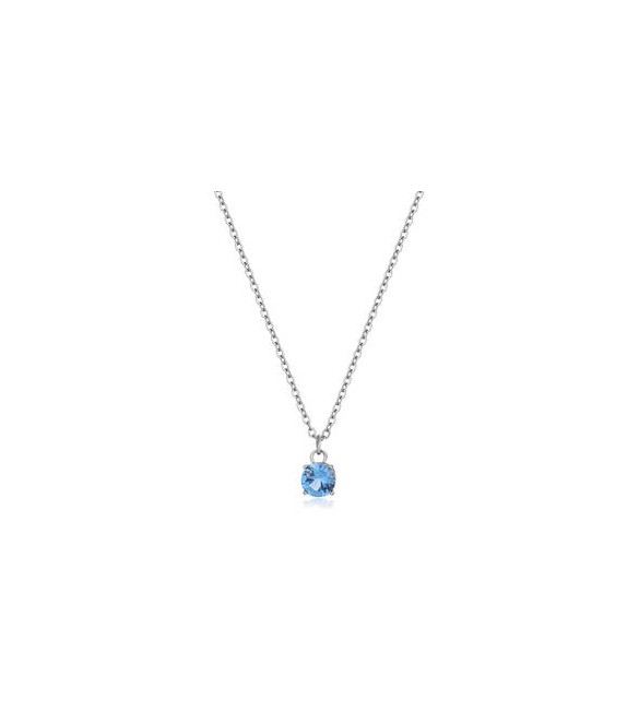 Collana Donna Gioielli Sagapò Dazzly in acciaio con cristallo light sapphire sdz04