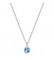 Collana Donna Gioielli Sagapò Dazzly in acciaio con cristallo light sapphire sdz04