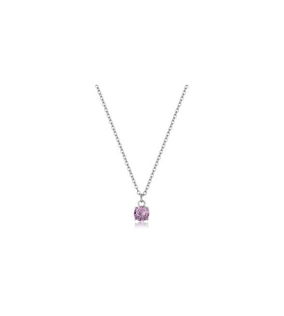 Collana Donna Gioielli Sagapò Dazzly in acciaio con cristallo violet sdz01