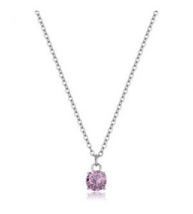 Collana Donna Gioielli Sagapò Dazzly in acciaio con cristallo violet sdz01