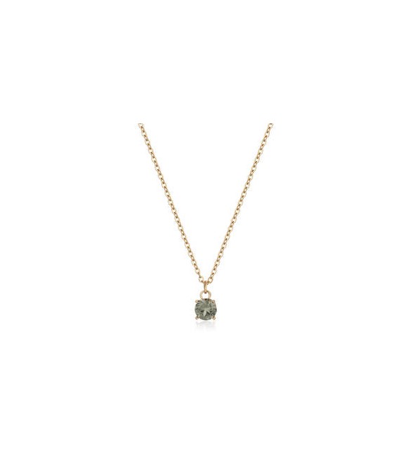 Collana Donna Gioielli Sagapò Dazzly in acciaio dorato con cristallo chrysolite sdz06