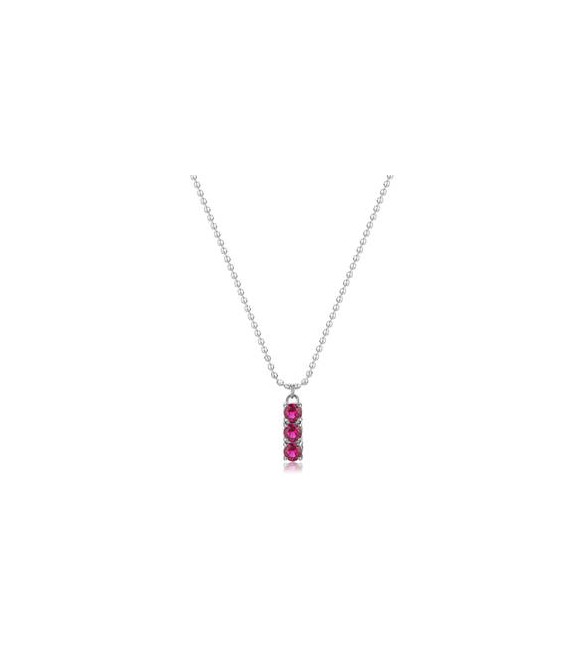 Collana Donna Gioielli Sagapò Dazzly in acciaio trilogy con cristalli rose sdz09