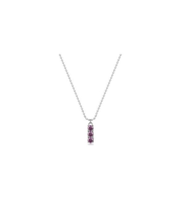 Collana Donna Gioielli Sagapò Dazzly in acciaio trilogy con cristalli violet sdz08
