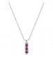 Collana Donna Gioielli Sagapò Dazzly in acciaio trilogy con cristalli violet sdz08