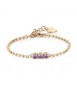 Bracciale Gioielli Sagapò Dazzly in acciaio dorato trilogy con cristalli violet sdz25