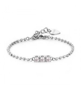 Bracciale Gioielli Sagapò Dazzly in acciaio trilogy con cristalli chiaro sdz23