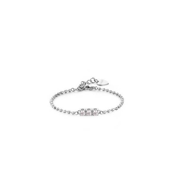 Bracciale Gioielli Sagapò Dazzly in acciaio trilogy con cristalli chiaro sdz23