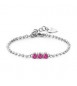 Bracciale Gioielli Sagapò Dazzly in acciaio trilogy con cristalli rose sdz22