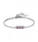 Bracciale Gioielli Sagapò Dazzly in acciaio trilogy con cristalli violet sdz21