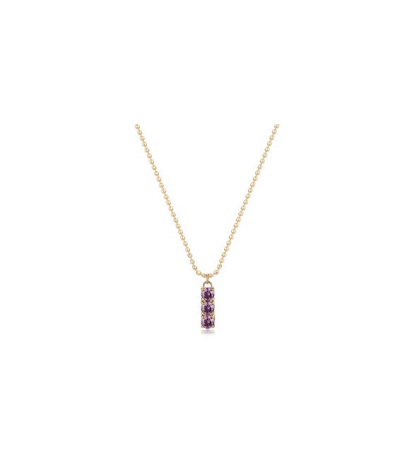 Collana Donna Gioielli Sagapò Dazzly in acciaio dorato trilogy con cristalli violet sdz42