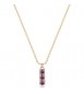 Collana Donna Gioielli Sagapò Dazzly in acciaio dorato trilogy con cristalli violet sdz42